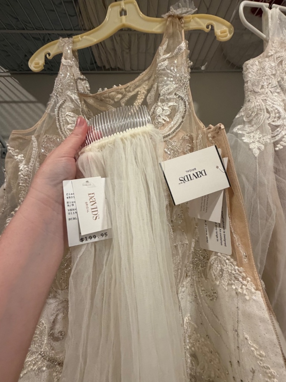👰‍♀️ David’s Bridal Wedding Gown + Matching Flower Girl Dress & Veil 👰‍♀️ - Picture 8 of 10